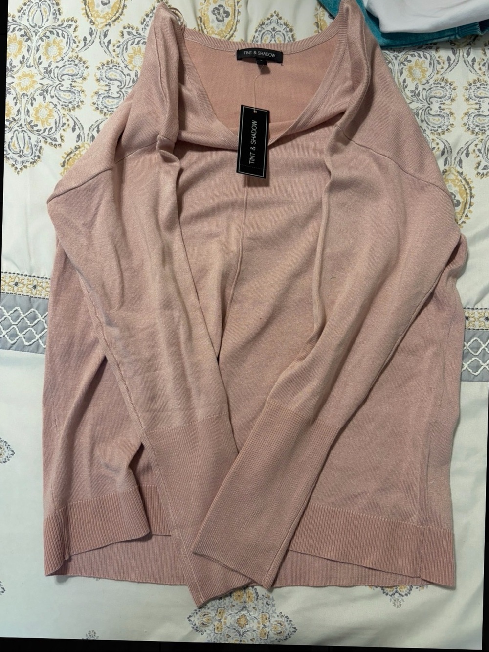 Dusty Pink V-Neck Women's Sweater